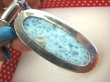 bwe3387 ZJAWISKOWY WISIOR Gigant DŁUGI 6.5 cm !!!! Duży 26 gramów !!! Naturalny rzadki kamień LARIMAR kamień ANIELSKI czakra gardła SREBRO 925 # - 8