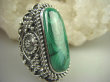 bpe6655 CUDO BAJECZNIE PIEKNY KAMIEŃ  UNIKAT NASZ PROJEKT !!! Duży Masywny 30 G !!! PIERŚCIEŃ ZIELONY MALACHIT r.19 Srebro 925 # - 8