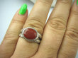 bpee3296 Cudowny Klejnot Pierścień Szlifowany Czerwony Onyks - regeneruje SERCE, EGZEMY, PAMIĘĆ r.19 Srebro 925 # - 3