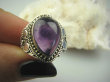 bpe4487 Śliczny Delikatny Pierścień naturalny Ametyst - kamień mądrości  r.15 Srebro 925 # - 5
