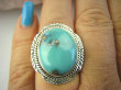 bpe8475 Niezwykły OKAZ Pierścień naturalny TURKUS ARIZONA Turkusy r.17 egzotyczne Srebro 925 # - 3