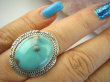 bpe8475 Niezwykły OKAZ Pierścień naturalny TURKUS ARIZONA Turkusy r.17 egzotyczne Srebro 925 # - 4