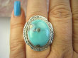 bpe8475 Niezwykły OKAZ Pierścień naturalny TURKUS ARIZONA Turkusy r.17 egzotyczne Srebro 925 # - 7