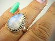 bpe8917 błękitne cacko Delikatny Regulowany Pierścień Pierścionek Wielobarwny KAMIEŃ KSIĘŻYCOWY r.14, r.15, r.16, r.17 Srebro 925 # - 2
