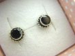 bkee946 Bordowe Kropeczki !!!Delikatne Kolczyki na Sztyft Granat Granaty Srebro 925 - 4