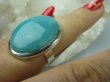 bpe5435 LAZUROWA AMAZONKA !!! CUDOWNY Klasyczny Pierścień Amazonit - Kamień Marzeń i realizacji r.14 lśniące Srebro 925 # - 4