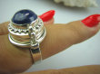 bpe5027 Biżuteria Orientalna !!! Sekretnik Otwierany Pierścień zdjęcia lub marzenia oraz truciznę LAPIS LAZULI r.16 Srebro 925 # - 5