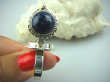 bpe5027 Biżuteria Orientalna !!! Sekretnik Otwierany Pierścień zdjęcia lub marzenia oraz truciznę LAPIS LAZULI r.16 Srebro 925 # - 7