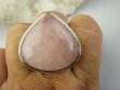 bpe9277 DUŻY OKAZ aż 28G !!! Regulowany Pierścień Pierścionek KWARC Różowy Kamień mocnego SERCA r.17, r.18, r.19, r.20, r.21 Srebro 925 # - 6