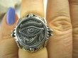bpe4259 WSPANIAŁY  Amulet Wielki Sygnet  3D Pierścień Cały ze Srebra EGIPSKIE OKO HORUSA - ochrona przed złym spojrzeniem FARAON r.23 SREBRO 925 DUŻY ROZMIAR # - 2