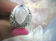 bpe4574 Orient Pierścień zdobiona obrączka naturalny KWARC RÓŻOWY - czakra Serca r.15 Srebro 925 # - 4