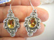 bkee1044 BOSSKO PIĘKNE EGZOTYCZNE !!!!  Lekkie Piękne Kolczyki z Cytrynami CYTRYN - kamień antycukrzycowy Srebro 925 - 2