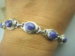 bb2706 UNIKAT RZADKOŚĆ Bransoleta DROGOCENNY Fioletowy CZAROIT 7 sztuk Syberia Srebro 925 # - 4