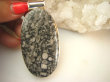 bwe3686 Żółwiowy  OLBRZYM Duży Wisior 7 cm/ 3.4 cm  cm i 33 g!! KOJĄCA moc natury szaro-brązowy JASPIS KRAJOBRAZOWY Srebro 925 # - 7
