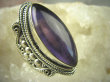 bpe6928 BIŻUTERIA ORIENTALNA !!! Piękny Pierścień Fioletowy Ametyst - kamień mądrości r.21 Srebro 925 # - 2