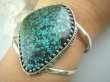 bb2020 GIGANT XXXL!!! BOSKO PIEKNA Ogromna 45 gramów Otwarta Bangla BRANSOLETA z OGROMNYM turkusowy Turkusem co za OKAZ Turkus Turkusy Srebro 925 # - 8