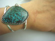 bb2020 GIGANT XXXL!!! BOSKO PIEKNA Ogromna 45 gramów Otwarta Bangla BRANSOLETA z OGROMNYM turkusowy Turkusem co za OKAZ Turkus Turkusy Srebro 925 # - 10