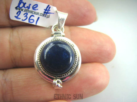 bwe2361 Egipska Piękność !!! Sekretnik Otwierany Delikatny Wisior królewski granatowy LAPIS LAZULI - strażnik prawdy i mądrości Srebro 925 #