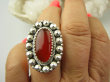 bpe9106 Piękny Egzotyczny Pierścień Pierścionek czerwony Onyks - regeneruje SERCE, EGZEMY, PAMIĘĆ r.15 Srebro 925 # - 6