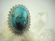 bpe4520 DUŻY cudowny Pierścień NATURALNY TURKUS - opiekun ciała i duszy r.17 Srebro 925 # - 5