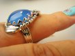 bpe9198 Piękny Egzotyczny Pierścień Pierścionek niebieski CHALCEDON czakra gardła (TARCZYCA) r.13 Srebro 925 # - 2
