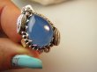 bpe9198 Piękny Egzotyczny Pierścień Pierścionek niebieski CHALCEDON czakra gardła (TARCZYCA) r.13 Srebro 925 # - 4