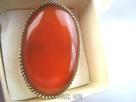 bpe9295 DUŻY KAMIEŃ 23g ! 4,5cm  Cudowny  Regulowany Egzotyczny Pierścień Pierścionek czerwony ONYKS regeneruje SERCE, EGZEMY,PAMIĘĆ r.16, r.17, r.18 Srebro 925 #