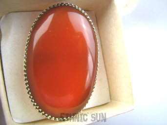 bpe9295 DUŻY KAMIEŃ 23g ! 4,5cm  Cudowny  Regulowany Egzotyczny Pierścień Pierścionek czerwony ONYKS regeneruje SERCE, EGZEMY,PAMIĘĆ r.16, r.17, r.18 Srebro 925 #