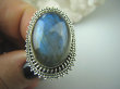 bpe5452 Biżuteria Egzotyczna - Piękny Czarodziej Orientalny Pierścień Labradoryt Spektrolit - kamień Zorzy Polarnej r.16 Srebro 925 # - 8