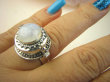bpe8462 Piękny Sekretnik UNIKAT !!! Otwierany Pierścień Pierscionek na zdjęcia Kamień Księżycowy r.18 Srebro 925 # - 5