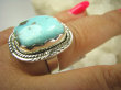 bpe7227 Piękny OKAZ Pierścień naturalny Błękitny TURKUS ARIZONA Turkusy r.18 egzotyczne Srebro 925 # - 4