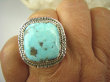 bpe7227 Piękny OKAZ Pierścień naturalny Błękitny TURKUS ARIZONA Turkusy r.18 egzotyczne Srebro 925 # - 5