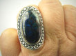 bpe8801 ALE PIĘKNY Niezwykły Dotyk Natury Wielobarwny CUD NATURY 15g Okaz Pierścień naturalna CHRYZOKOLA I AZURYT r.19/ r.20 Srebro 925 # - 5