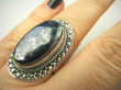 bpe8801 ALE PIĘKNY Niezwykły Dotyk Natury Wielobarwny CUD NATURY 15g Okaz Pierścień naturalna CHRYZOKOLA I AZURYT r.19/ r.20 Srebro 925 # - 8