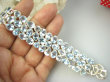 bb3811 BŁĘKITNY OBŁĘD ! Niebieskie BLUE TOPAZY Piękna OGROMNA 55 gramów, 23cm !!! Szeroka Bransoleta 45 sztuk naturalnych kamieni BLUE TOPAZ Srebro 925 # - 5