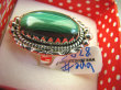 bpe8295 Biżuteria Egzotyczna !!! Cudowny Pierścień Pierścionek MALACHIT - pobudza kreatywność r.16 Srebro 925 # - 3