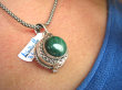 bwe3416 Piękny Delikatny Sekretnik Na Zdjęcia FOTO lub Marzenia otwierany Wisior Zawieszka Zielony MALACHIT Srebro 925 # - 4