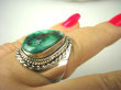 bpe6785 Biżuteria Egzotyczna PIERŚCIEŃ z naturalnym Turkusem Turkus - opiekun ciała i duszy Turkusy r.19 Srebro 925 # - 5