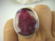 bpee3425 RUBINOWY Klasyczny OKAZ DUŻY Pierścień Rubin różowy Indyjski Rubiny r.17 Srebro 925 # - 4