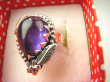 bpe9113 Czarodziejsko Piękny Orientalny Pierścień Pierścionek z Ametystem Ametyst - kamień mądrości r.14 Srebro 925 # - 2