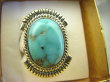 bpe8134 Niezwykły OKAZ Delikatny Pierścień naturalny TURKUS ARIZONA Turkusy r.18 egzotyczne Srebro 925 # - 2