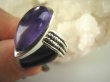 bpe6758 Cudny  Delikatny Pierścień naturalny Fioletowy Ametyst - kamień mądrości r.13 zdobiona obrączka Srebro 925 # - 5