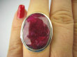 bpee3491 RUBINOWY Klasyczny DUŻY Okaz Pierścień różowy Rubin Indyjski Rubiny r.15/r.16 Srebro 925 # - 4