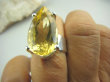 bpee2489 Duża Słoneczna Kropla !!! CUDO Lśniący Wysoki Pierścień Słoneczny CYTRYN NAJWYŻSZA JAKOŚĆ r.14 Cytryn - kamień Antycukrzycowy Srebro 925 # - 11