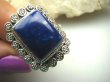 bpe4115 Egzotyczna Piękność !!! Orientalny Piękny Pierścień z królewskim Lapis Lazuli - strażnik prawdy i mądrości r.14 Srebro 925 # - 9