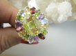 bpee4644 Wooow BOSKO PIĘKNY WIELOBARWNY Lux Pierścień Pierścionek naturalny Cytryn Lemon, Ametyst, Granaty, Oliwin, Blue Topaz r.19 SREBRO 925 # - 11