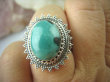 bpe5432 Cudowny Pierścień NATURALNY TURKUS - opiekun ciała i duszy r.17 pięknie zdobione  Srebro 925 # - 2