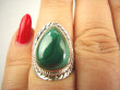 bpe9022 PIERŚCIEŃ Pierścionek z zielonym Malachitem Malachit - pobudza kreatywność r.15 Srebro 925 # - 5
