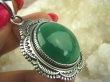 bwe2831 Niesamowity OKAZ - Wisior ZIELONY ONYKS Maroko, Marokańskie Wzornictwo Srebro 925 # - 3