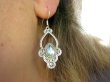 bkee1055 Śliczne niebiańskie  Długie LEKKIE Ażurowe Kolczyki Błękitny Blue Topaz - kamień młodości Srebro 925 - 4